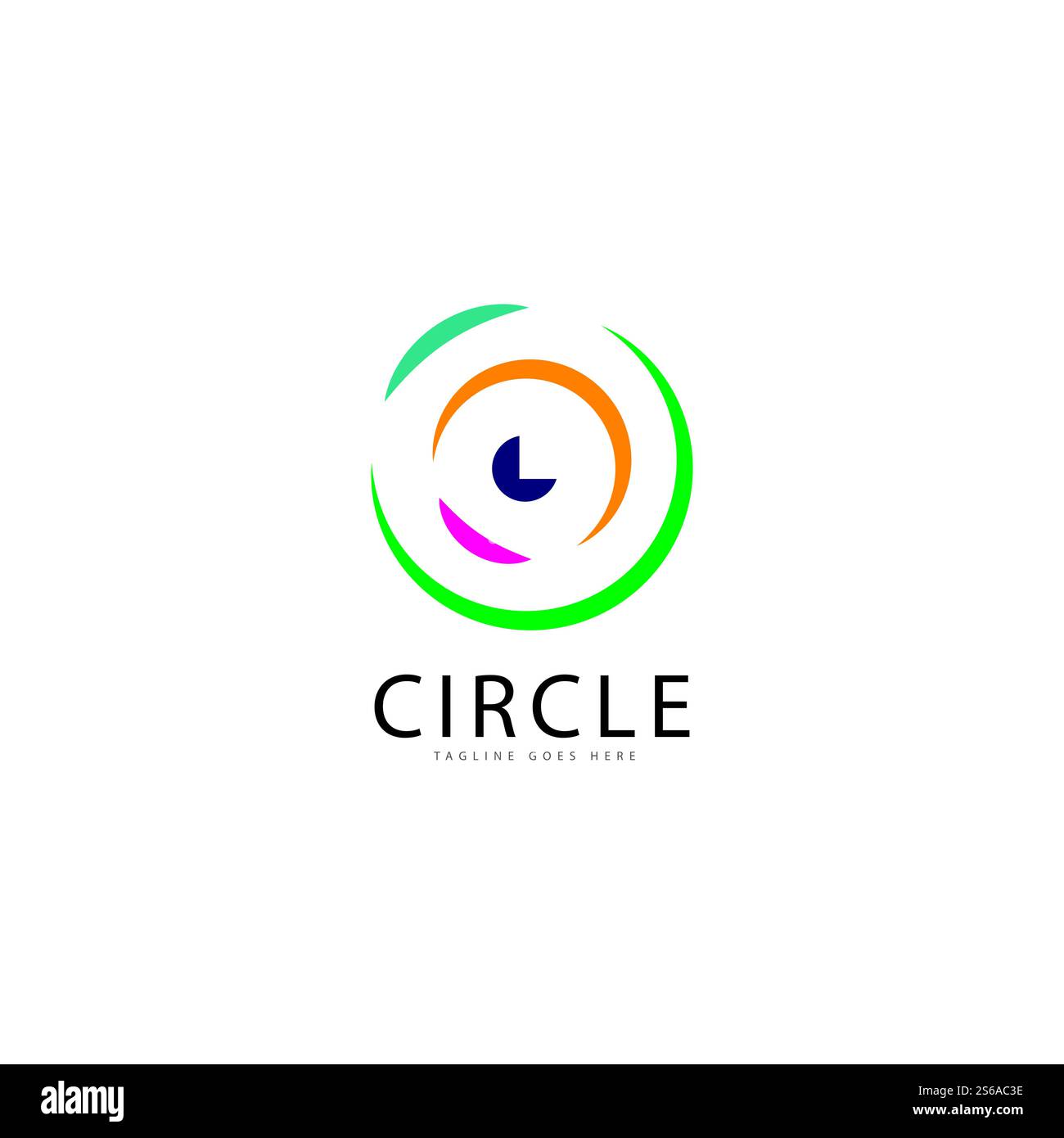 vortex circle logo and symbols template icons Stock Vector