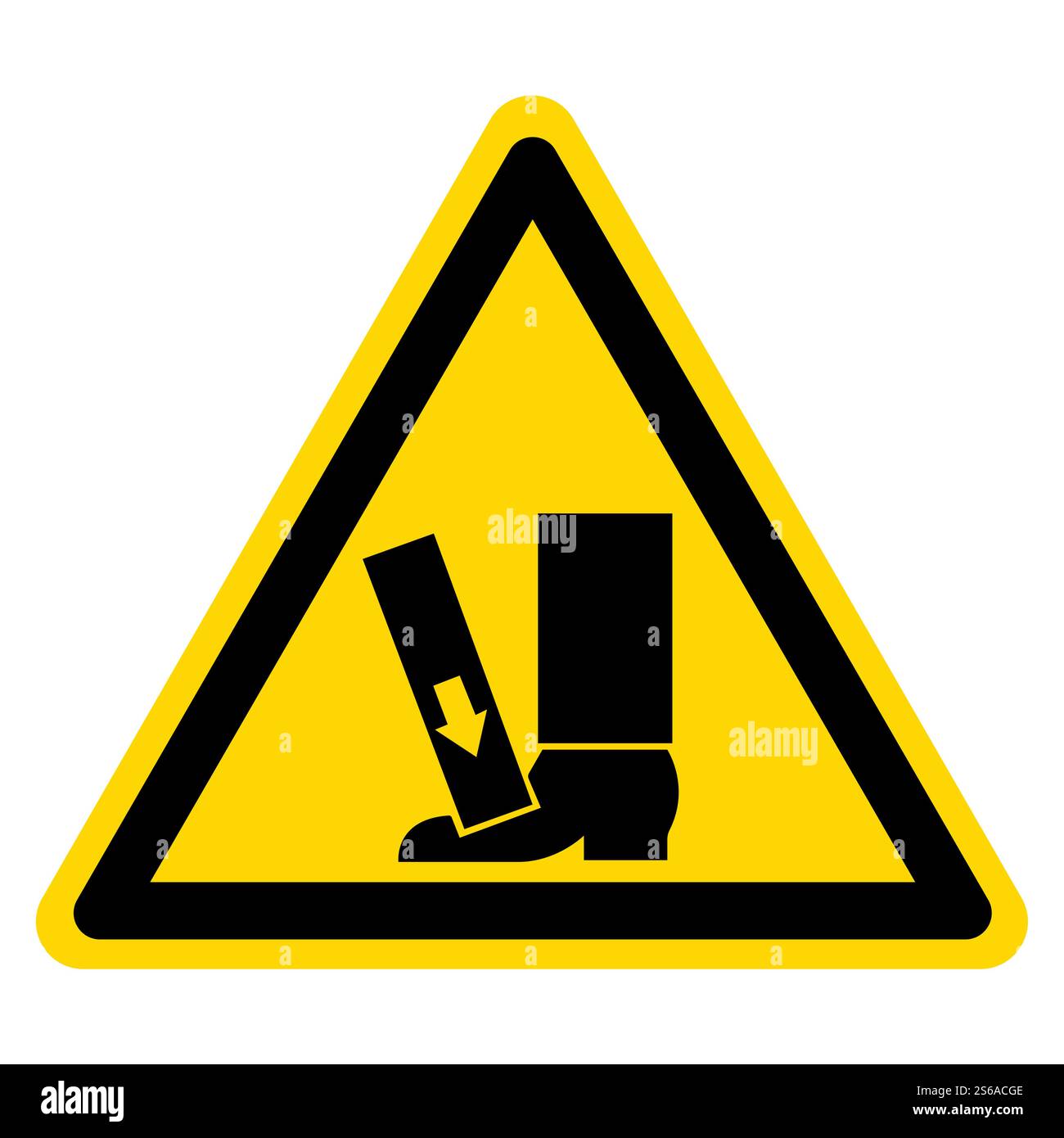Foot Crush Force From Above Symbol Sign Isolate On White Background ...