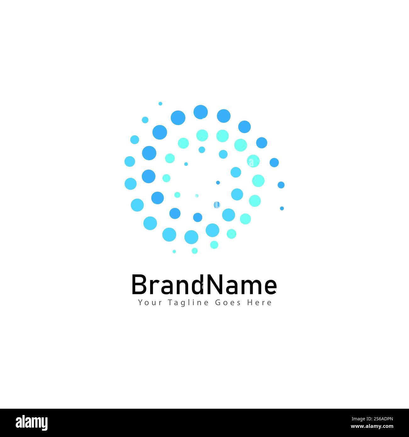 Circle Dots Creative Cool Logo Icon Design Stock Vector