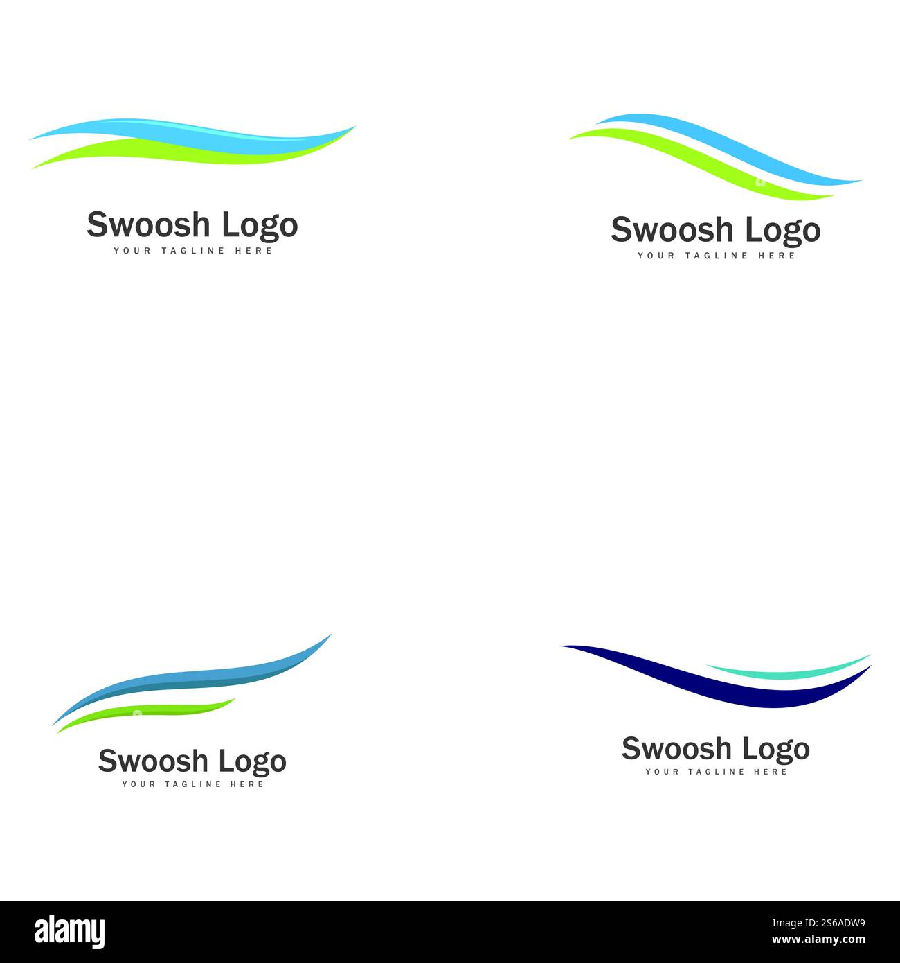 abstract swoosh logo icon vector design illustration Stock Vector Image ...