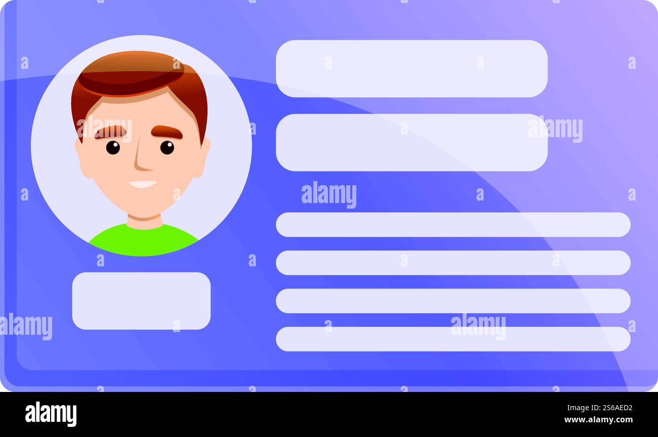 Card pesonal data icon. Cartoon of card pesonal data vector icon for ...