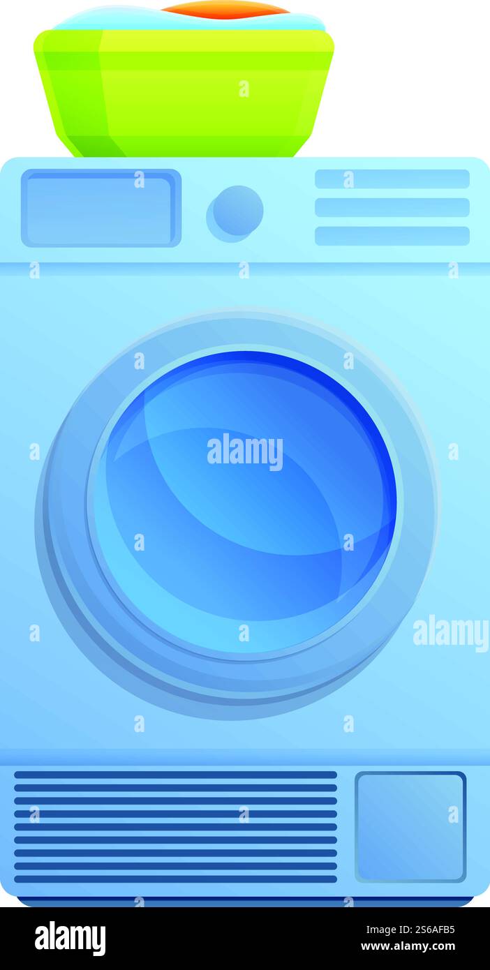 Electric tumble dryer icon. Cartoon of electric tumble dryer vector ...