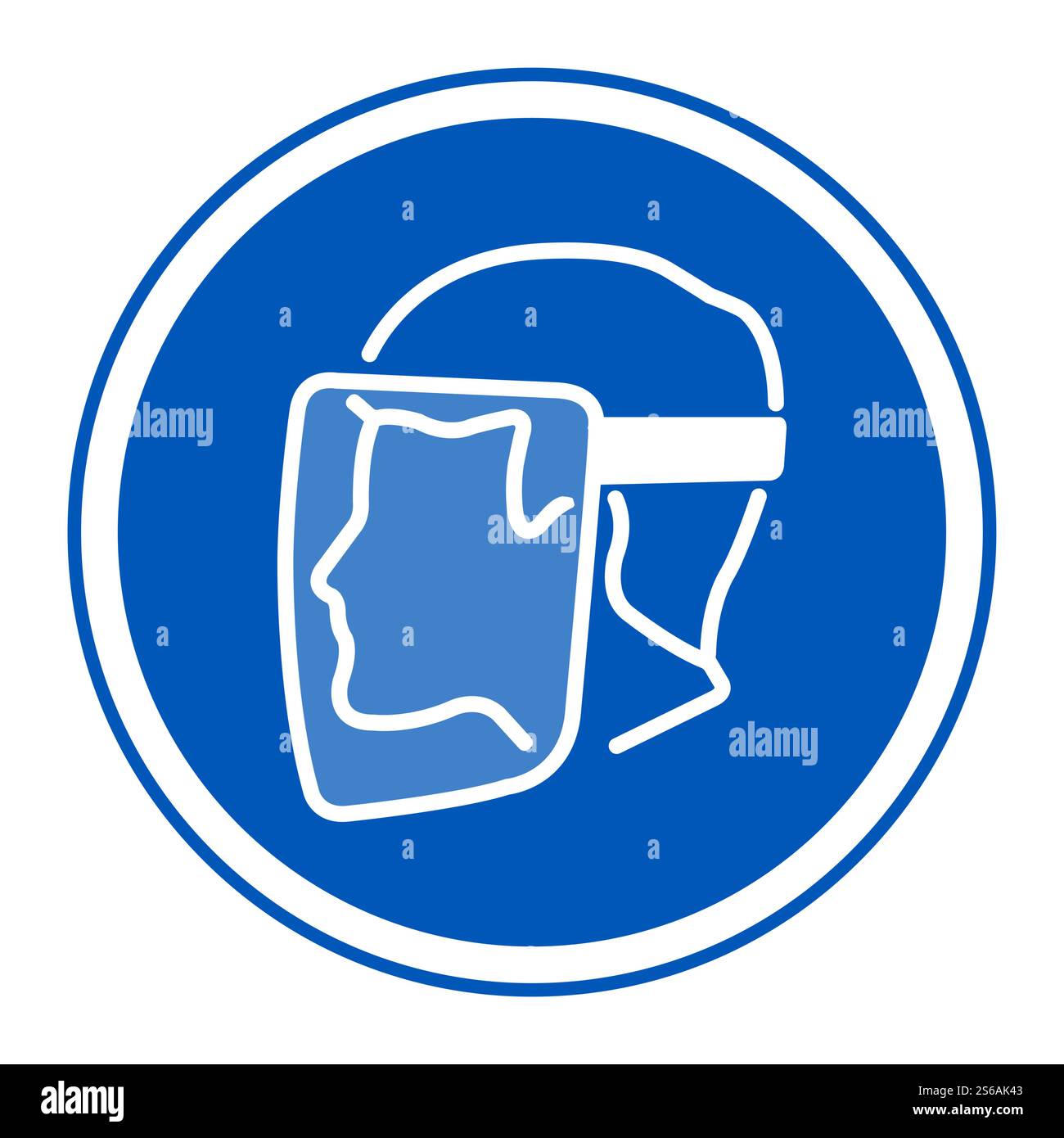 Symbol Face Shield Must Be Worn sign Isolate On White Background,Vector Illustration EPS.10 Stock Vector