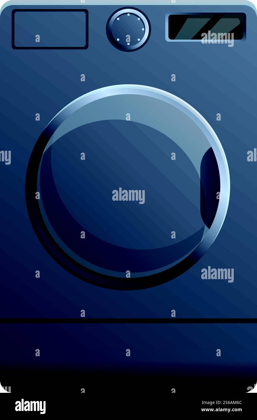 Black laundry dryer icon. Cartoon of black laundry dryer vector icon ...