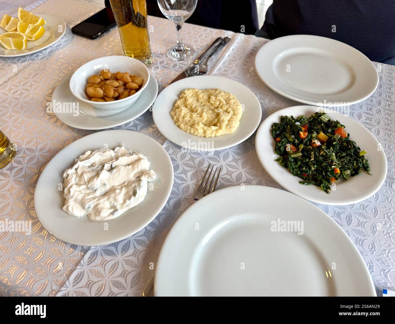 Turkish and Greek Traditional Dinning Table with Special Alcohol Drink ...