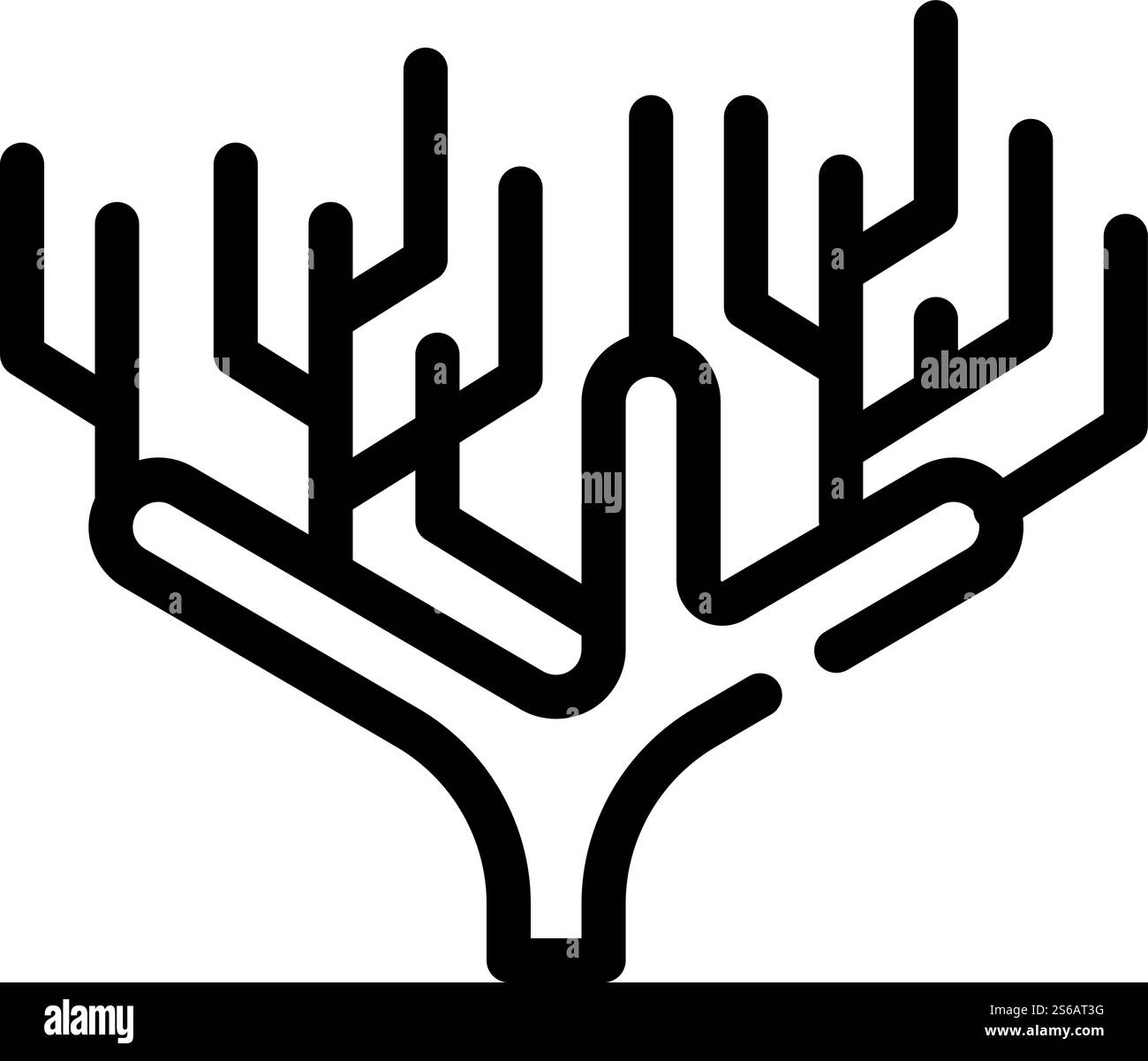 coral plant line icon vector. coral plant sign. isolated contour symbol ...
