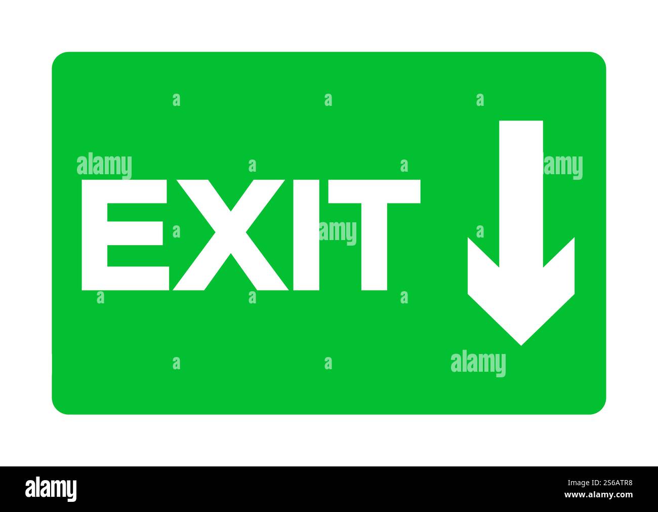 Exit Emergency Green Sign Isolate On White Background,Vector Illustration EPS.10 Stock Vector