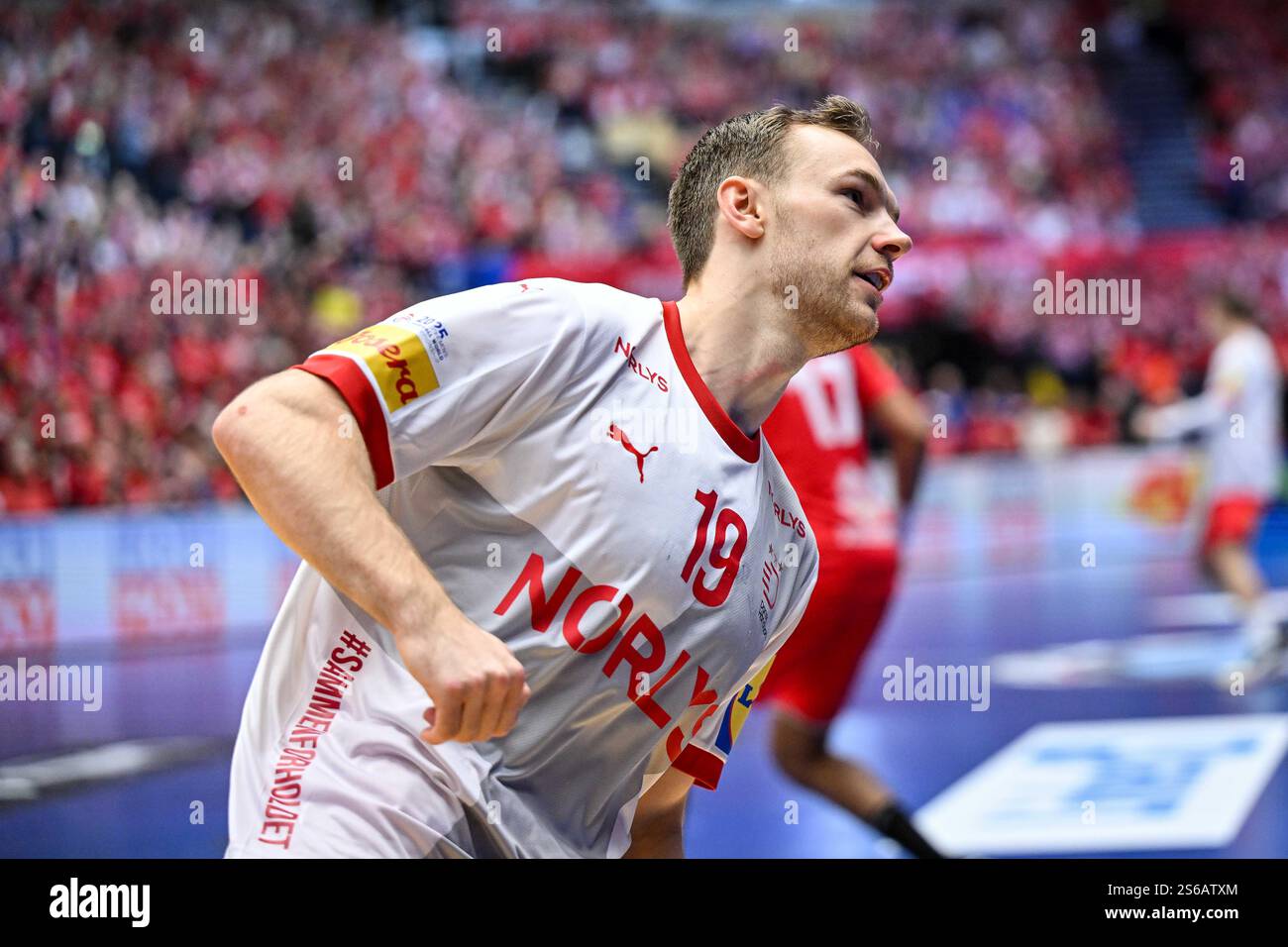 Herning, Denmark. 16th Jan, 2025. Mathias Gidsel of Denmark ...