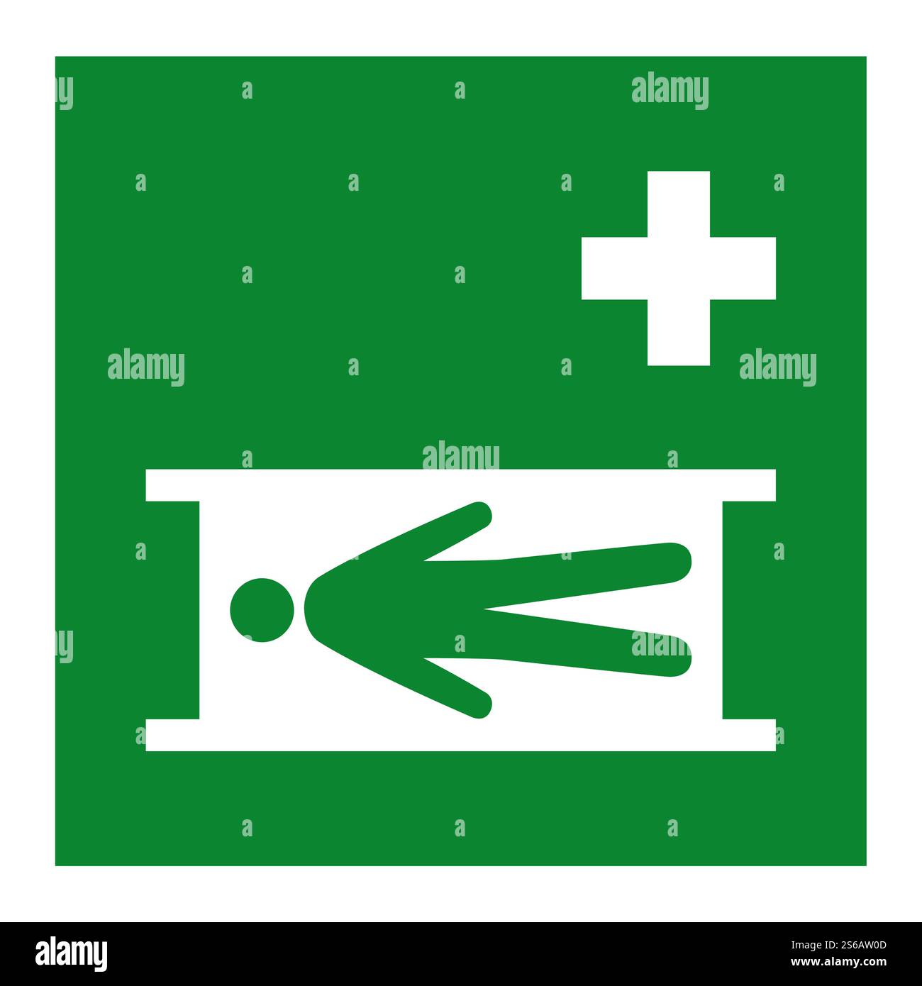 Emergency Stretcher Symbol Isolate On White Background,Vector Illustration EPS.10 Stock Vector