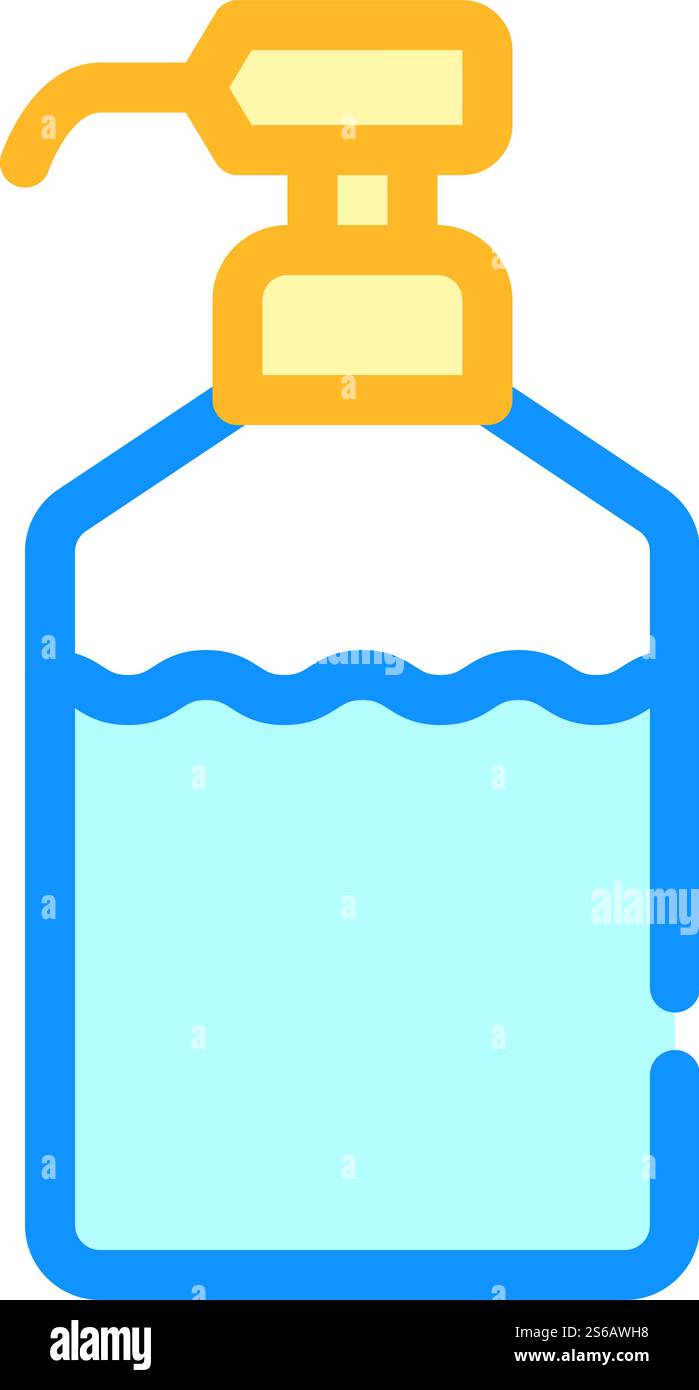 disinfectant bottle with pump color icon vector. disinfectant bottle ...