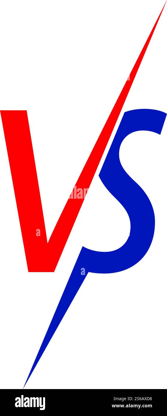 Versus text or vs letter vector design Stock Vector