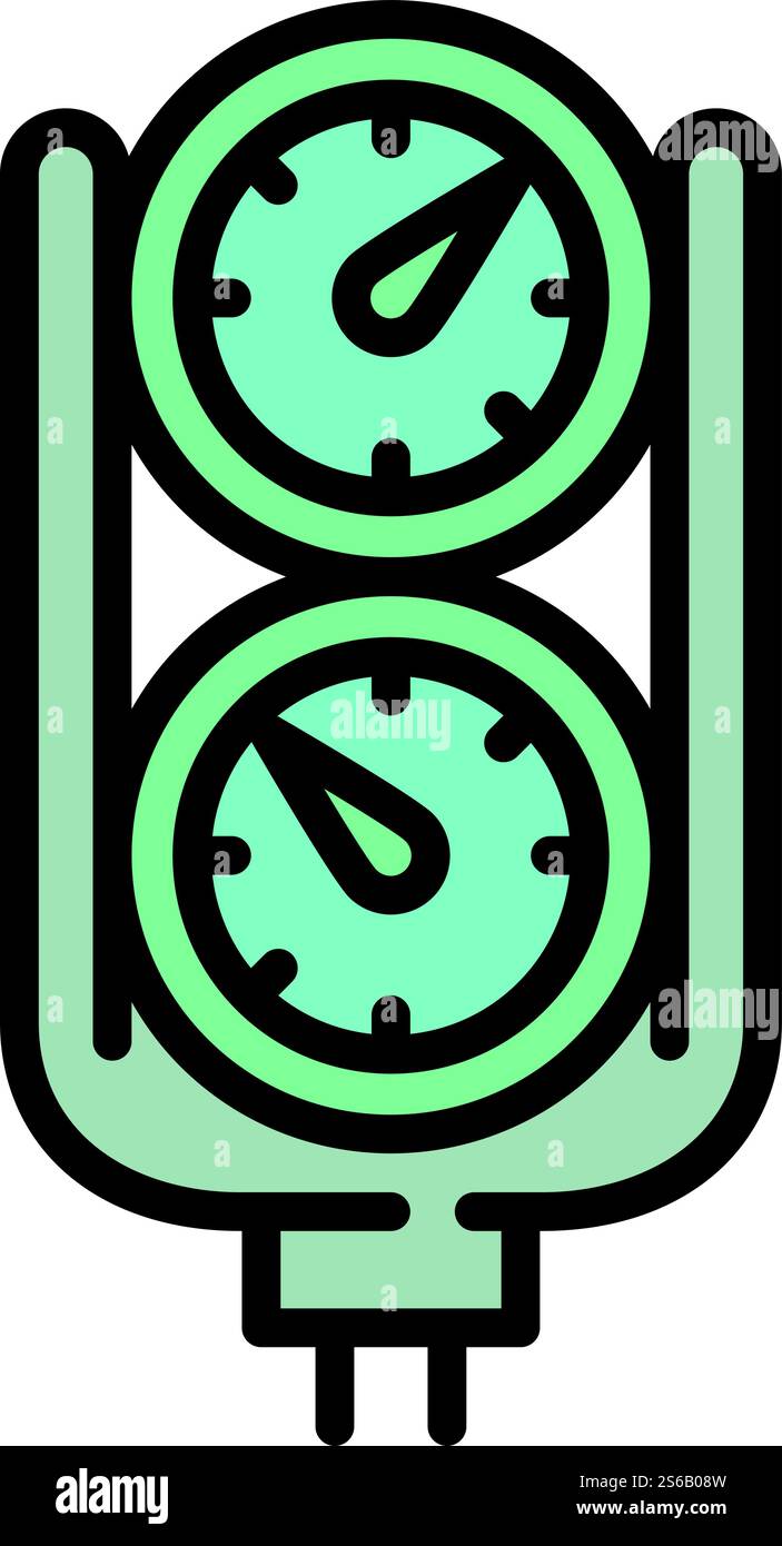 Snorkeling gauge icon. Outline snorkeling gauge vector icon for web design isolated on white background. Snorkeling gauge icon, outline style Stock Vector