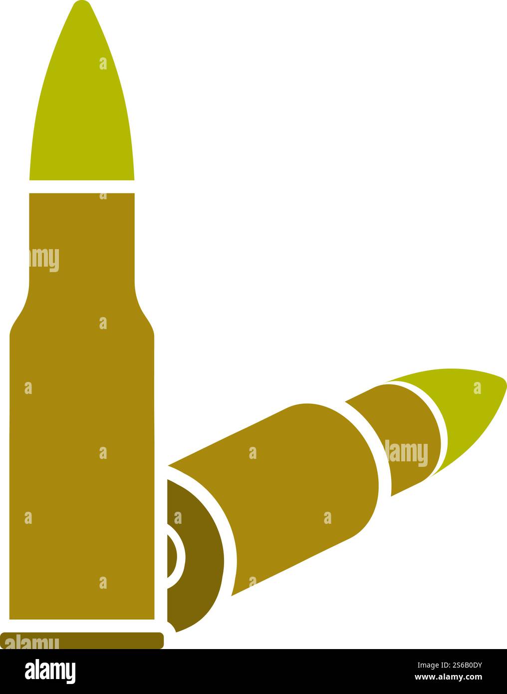 Icon Of Rifle Ammo. Flat Color Design. Vector Illustration Stock Vector ...