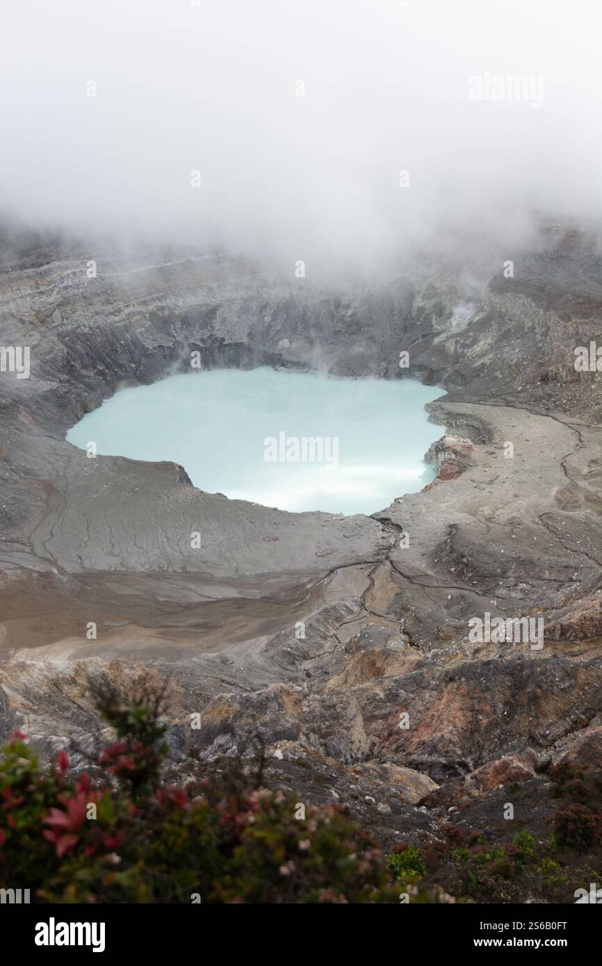 craterlake view of poas volcano Stock Photo - Alamy