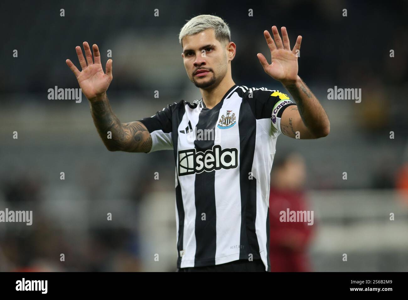 Newcastle United's Bruno Guimarães during the Premier League match between Newcastle United and Wolverhampton Wanderers at St. James's Park, Newcastle on Wednesday 15th January 2025. (Photo: Michael Driver | MI News) Credit: MI News & Sport /Alamy Live News Stock Photo