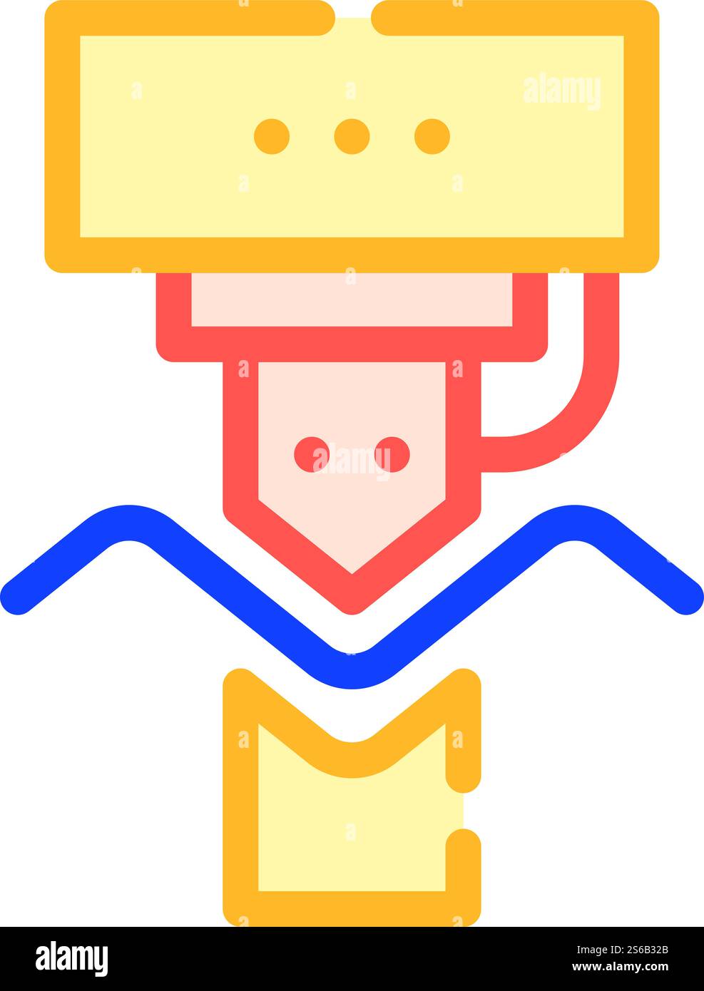 bending of metals color icon vector. bending of metals sign. isolated ...
