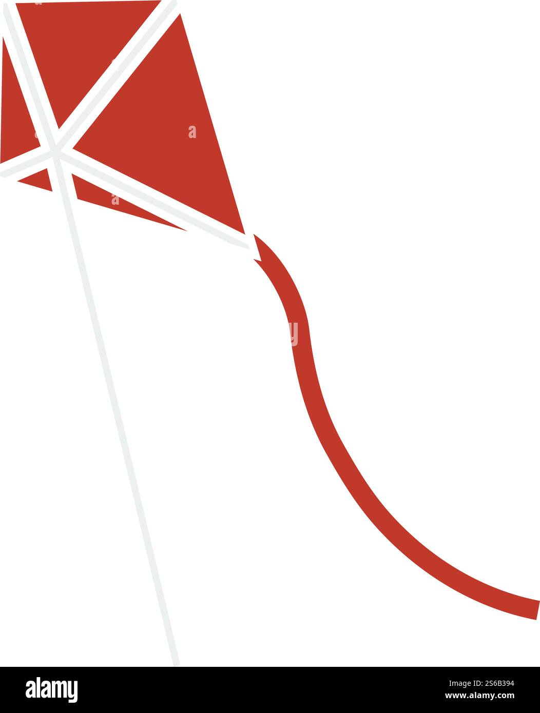 Icon Of Kite In Sky Ui Colors. Flat Color Design. Vector Illustration ...