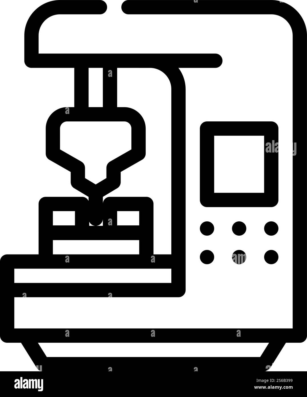 cnc computer numerical control line icon vector. cnc computer numerical ...