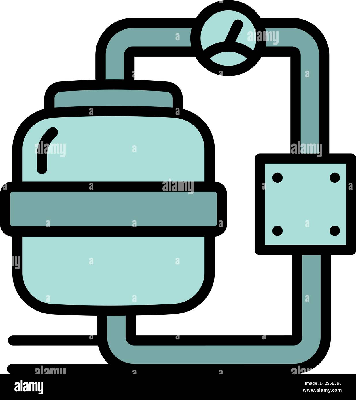 Pool pump icon. Outline pool pump vector icon for web design isolated on white background. Pool pump icon, outline style Stock Vector