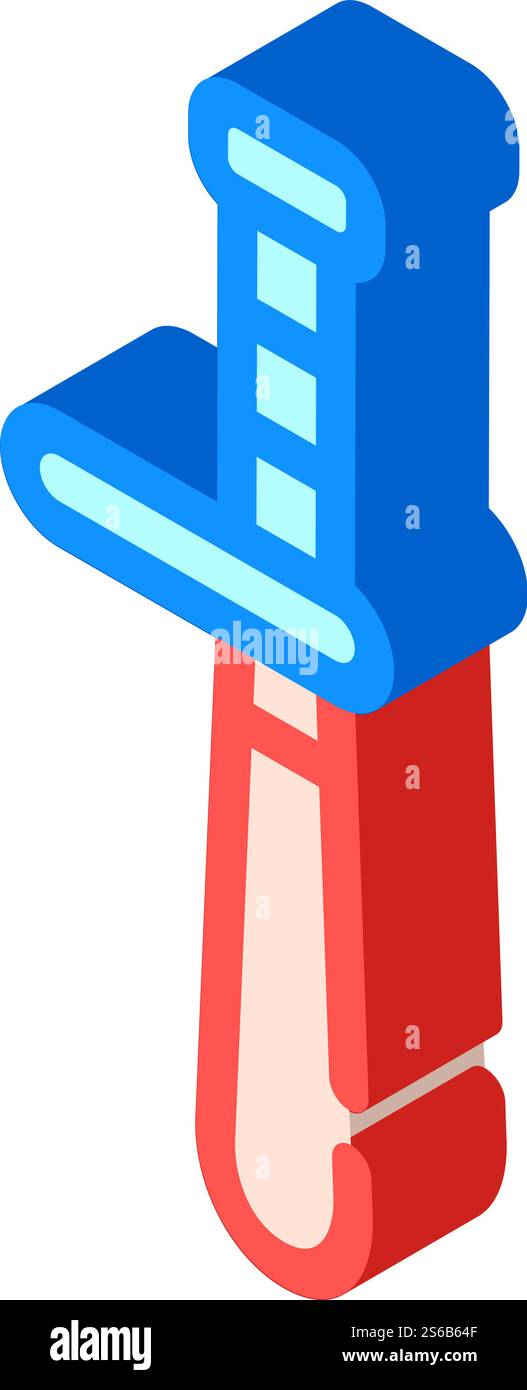 police baton isometric icon vector. police baton sign. isolated symbol ...