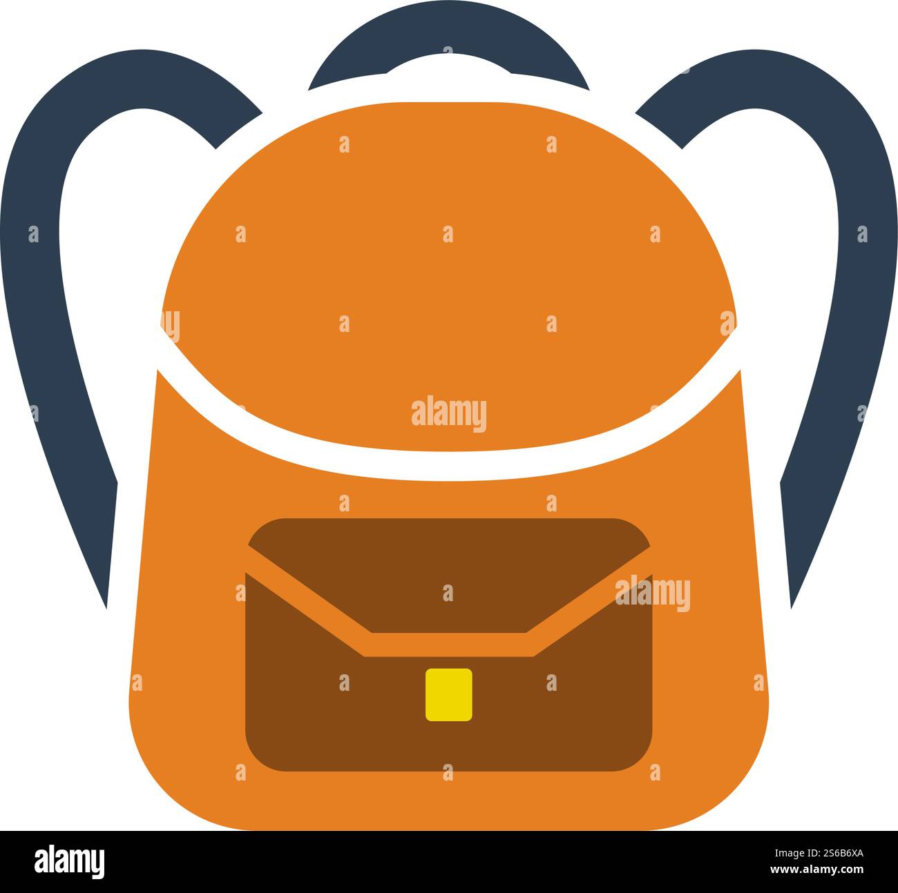 Icon Of School Rucksack In Ui Colors. Flat Color Design. Vector ...