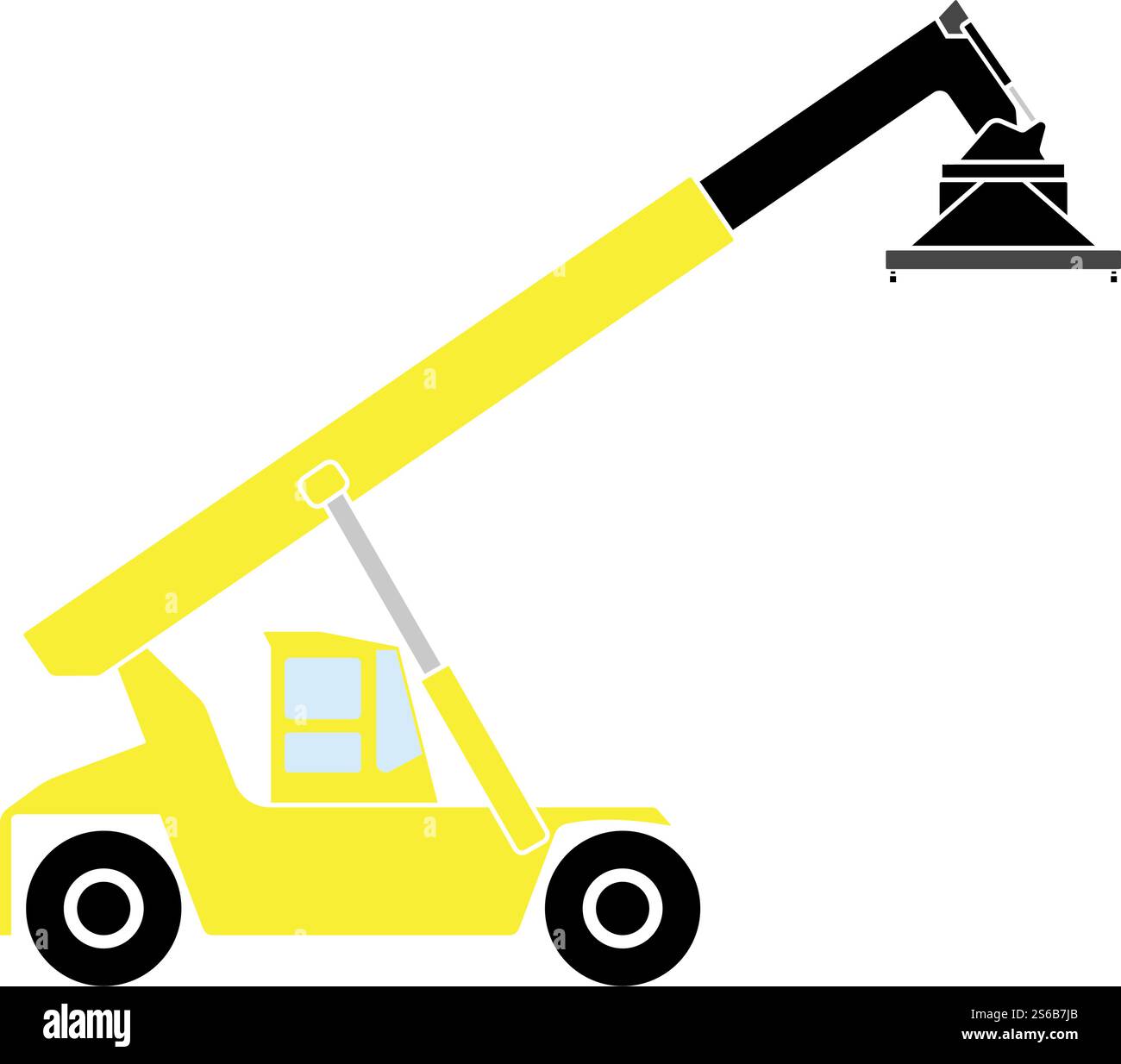 Port Loader Icon. Flat Color Design. Vector Illustration. Stock Vector
