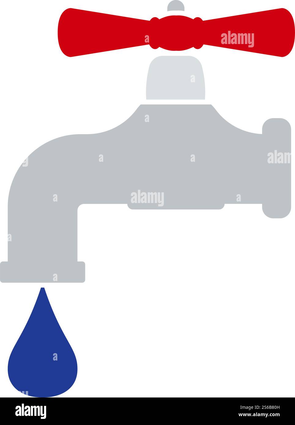 Icon Of Pipe With Valve. Flat Color Design. Vector Illustration Stock ...