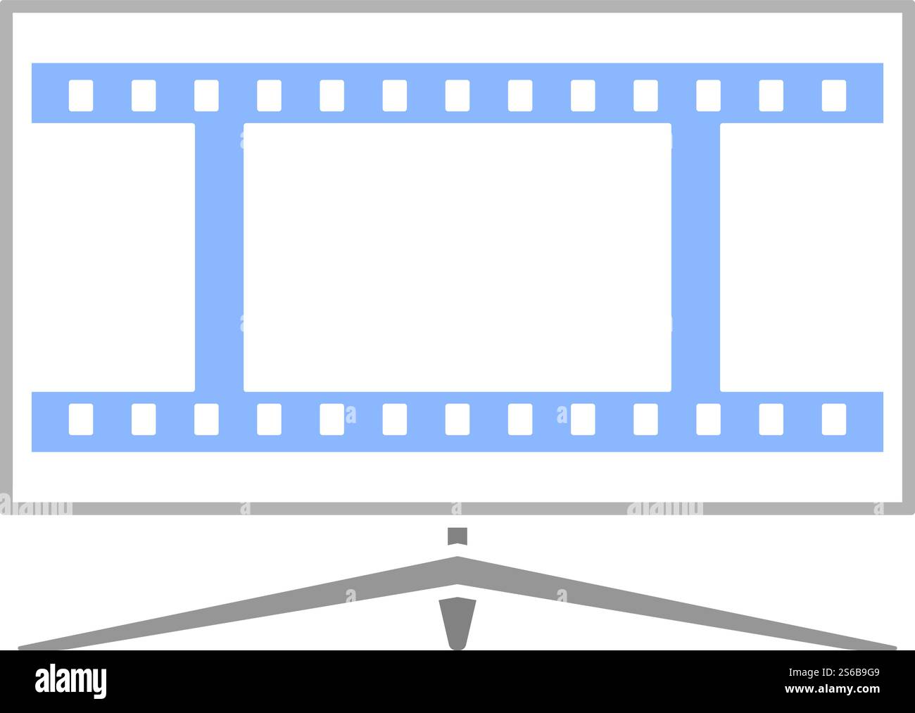 Cinema TV Screen Icon. Flat Color Design. Vector Illustration Stock ...