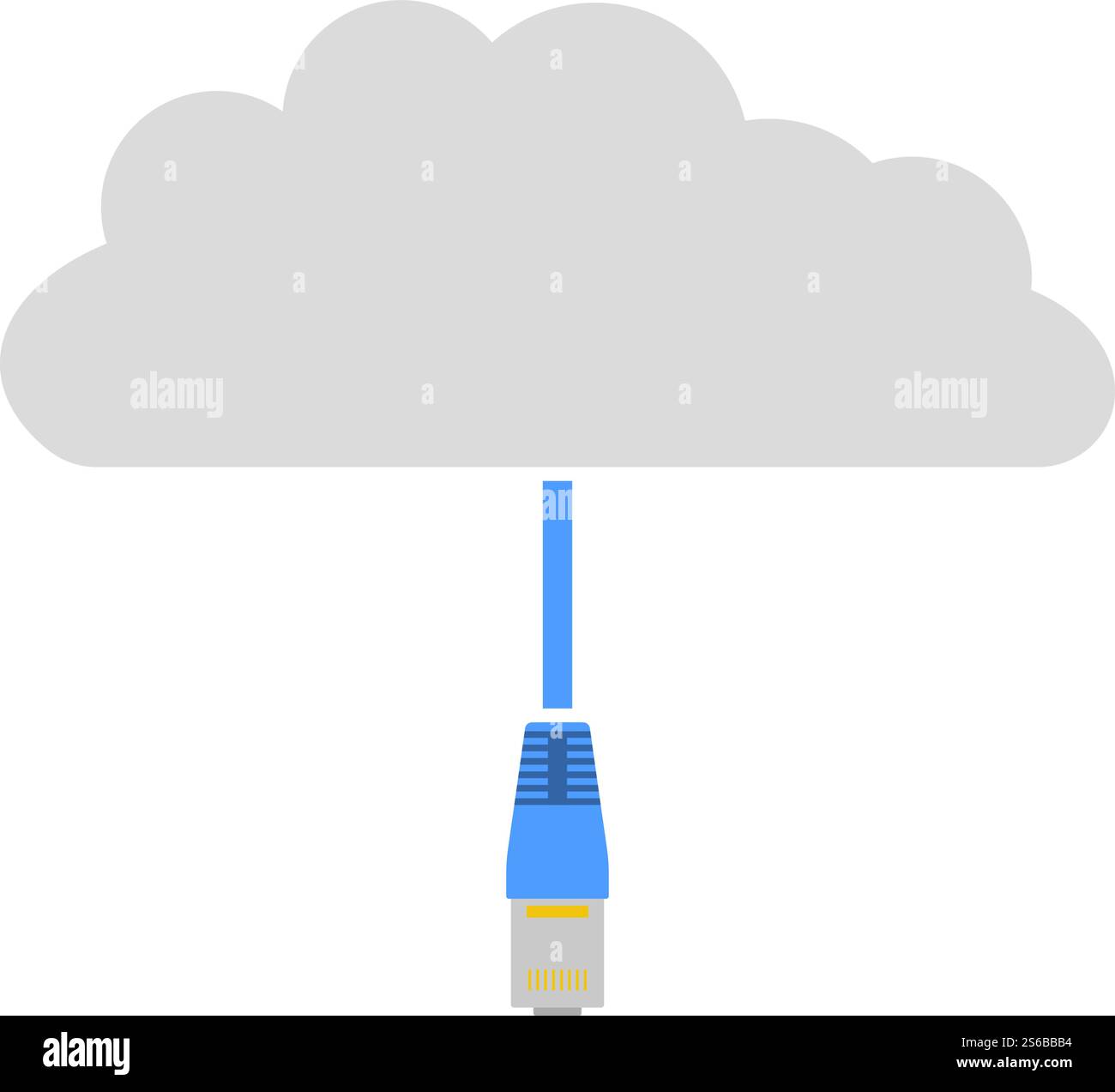 Network Cloud Icon. Flat Color Design. Vector Illustration. Stock Vector