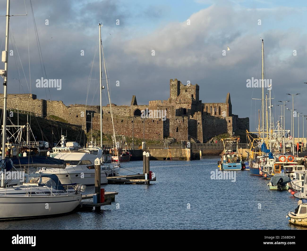 Peel Harbour Isle of Man - Smartphone Captured Stock Image