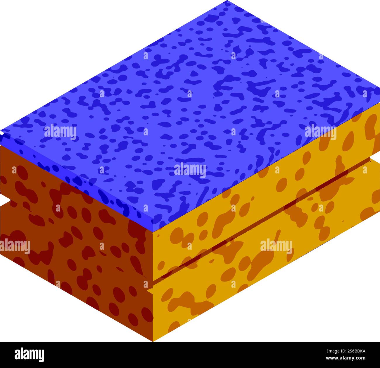Cleaning sponge icon. Isometric of cleaning sponge vector icon for web design isolated on white background. Cleaning sponge icon, isometric style Stock Vector