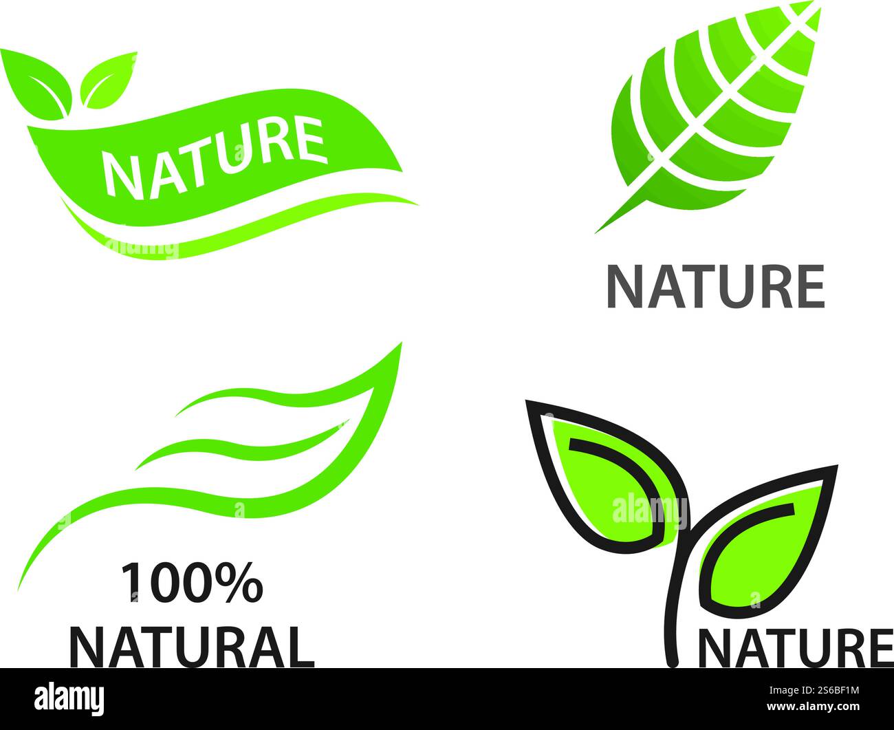 Natural product leaf logo vector template design Stock Vector Image ...