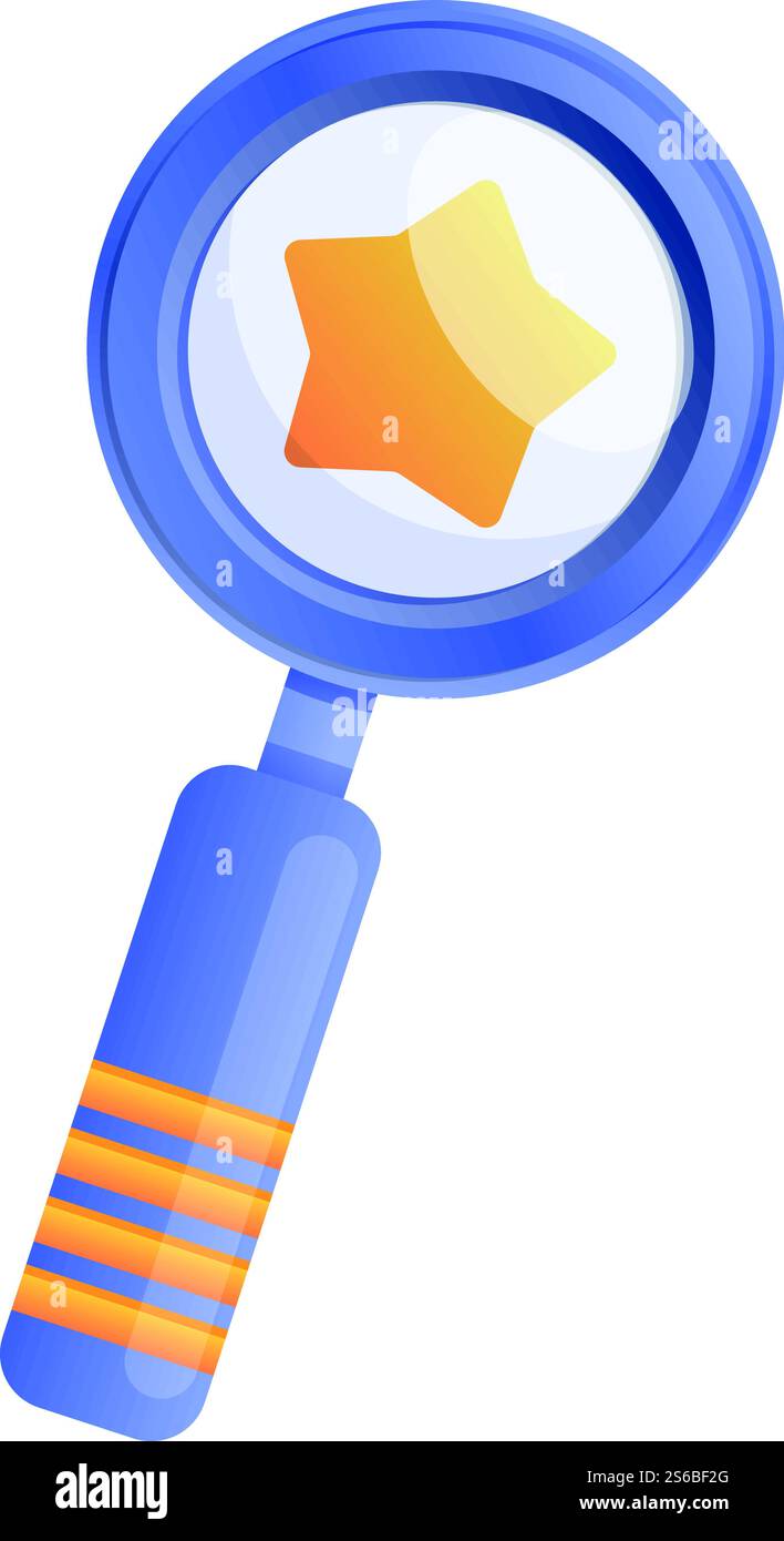 Magnifier product review icon. Cartoon of magnifier product review ...
