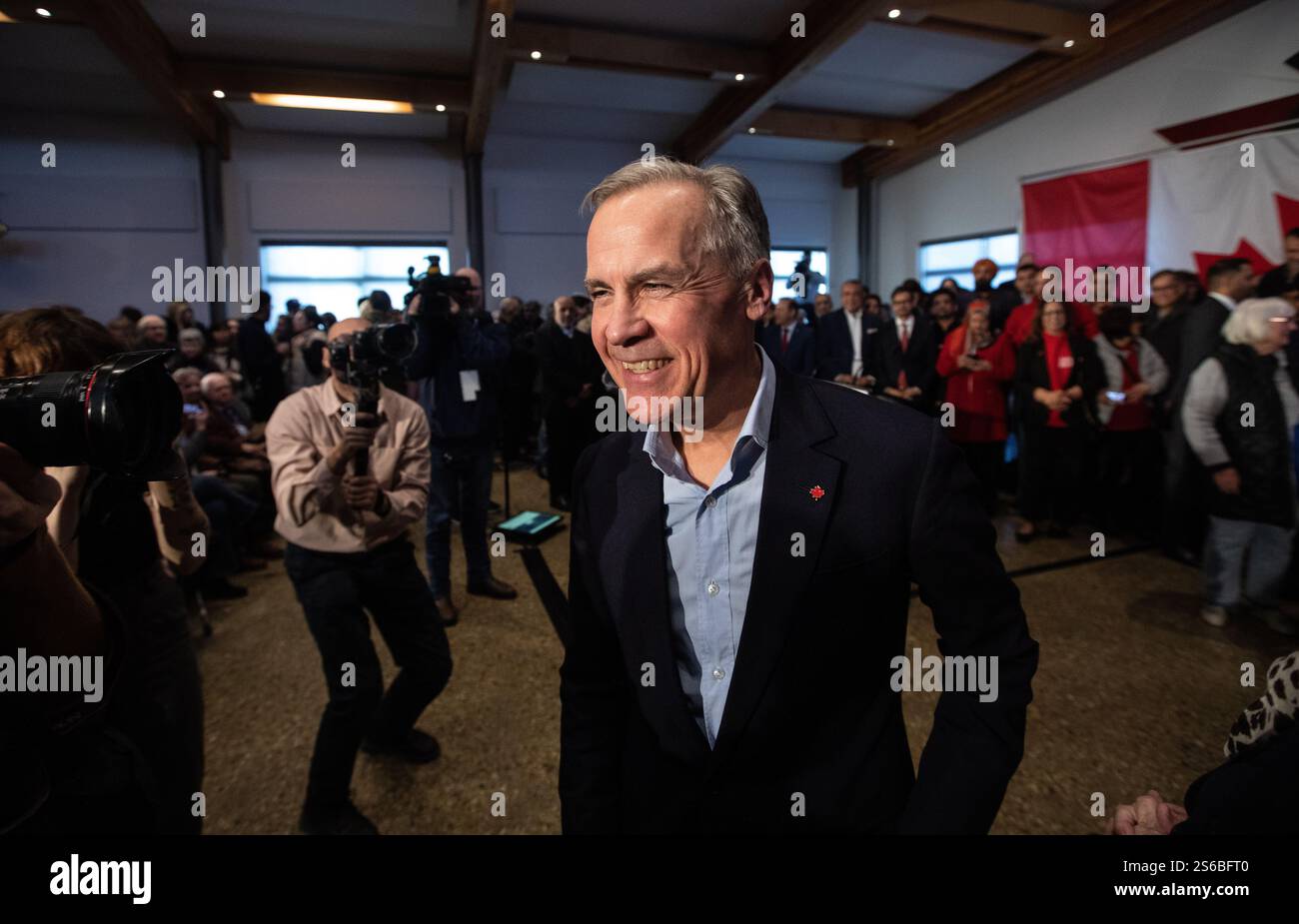 Mark Carney during his Liberal leader campaign launch in Edmonton, on