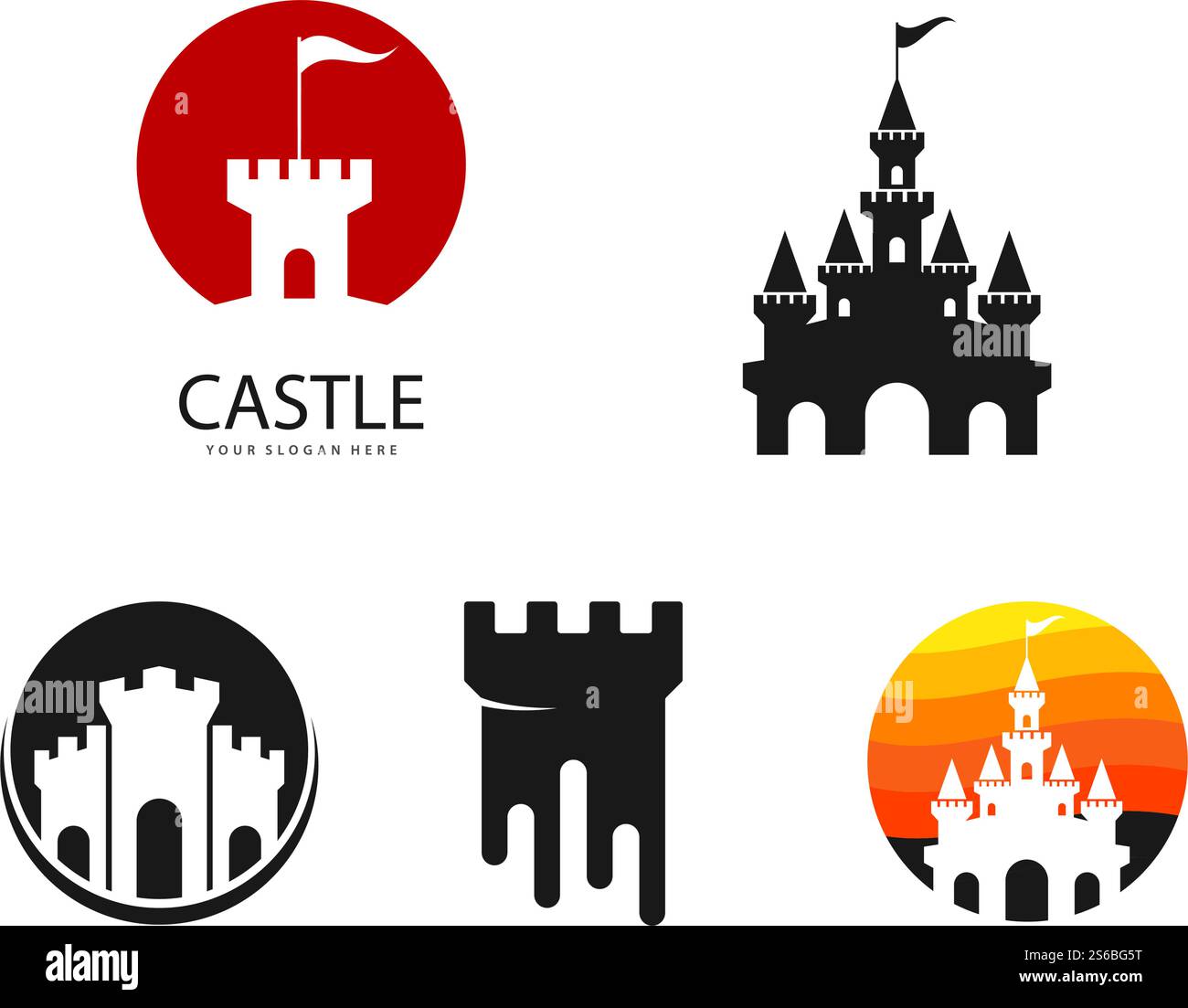 Castle ilustration logo vector template Stock Vector Image & Art - Alamy