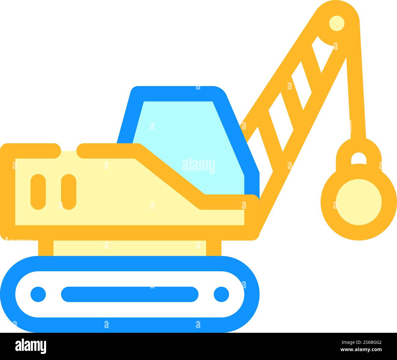 Crawler excavator hydraulic hammer Stock Vector Images - Alamy