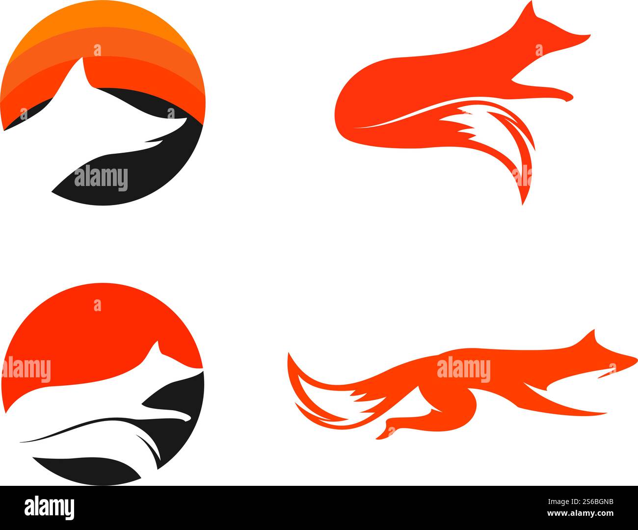 Fox illustration template vector design Stock Vector Image & Art - Alamy