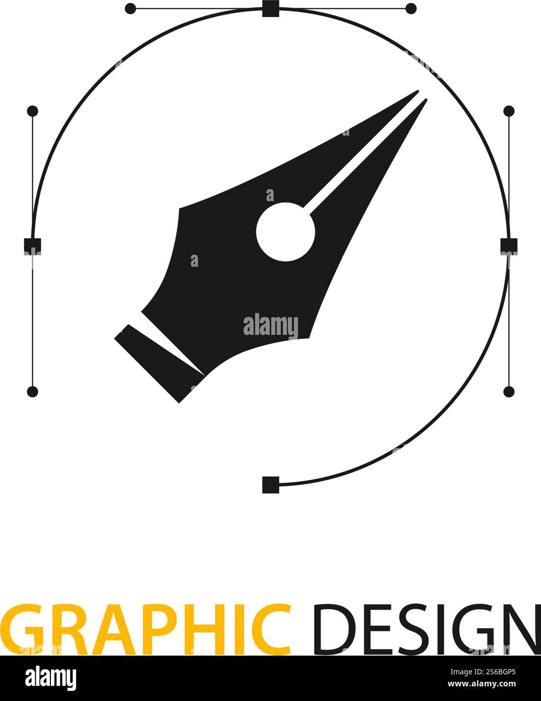 Pentool icon flat design vector Stock Vector