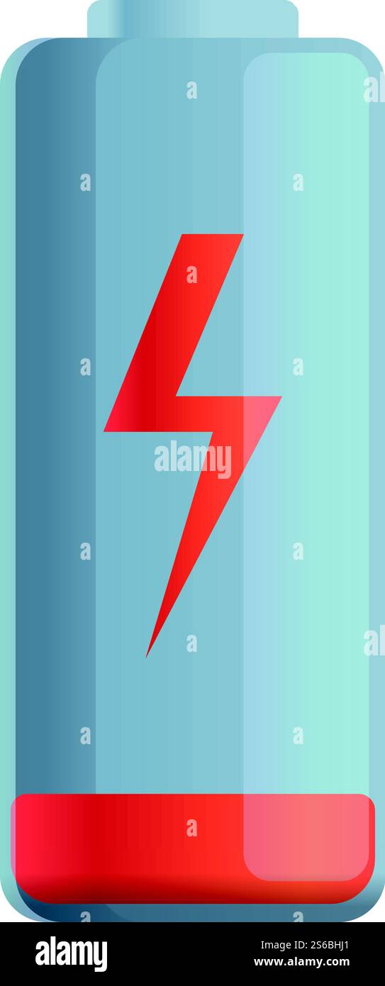 Low battery cell icon. Cartoon of low battery cell vector icon for web ...