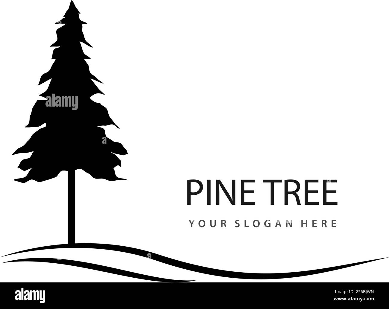 Pine tree ilustration logo vector design Stock Vector Image & Art - Alamy