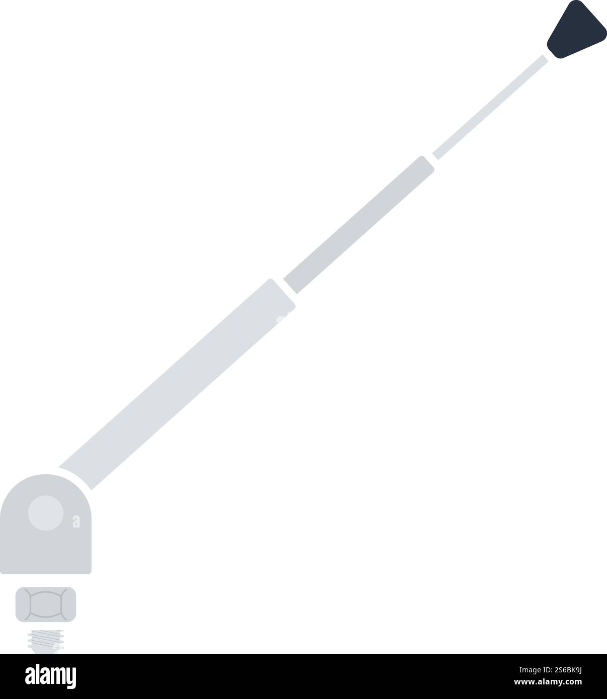 Radio Antenna Component Icon. Flat Color Design. Vector Illustration. Stock Vector