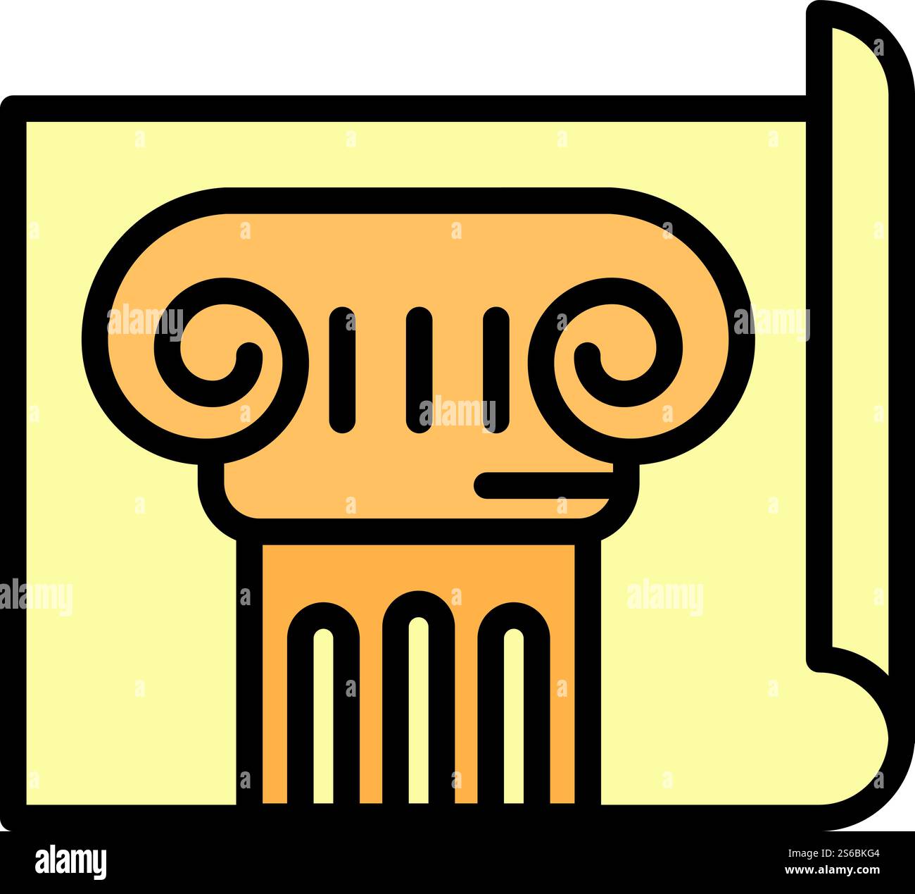 Old column plan icon. Outline old column plan vector icon for web ...