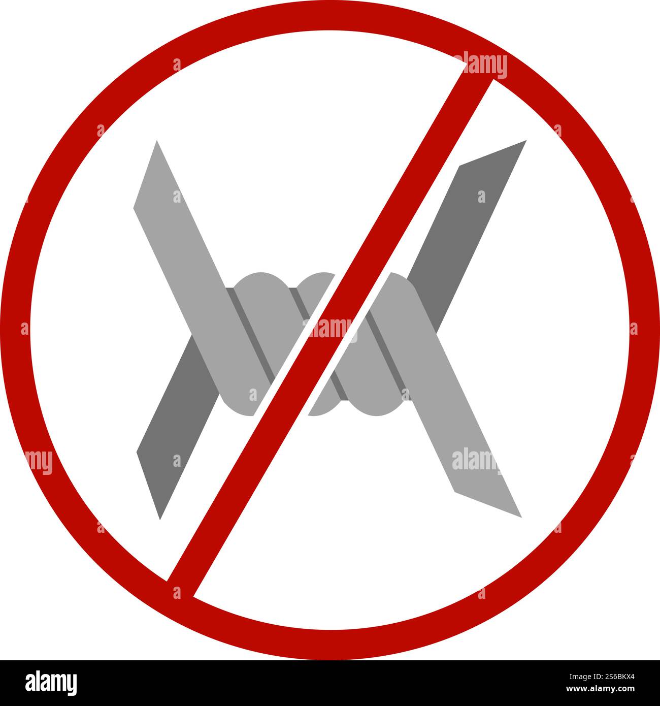 Barbed Wire Icon. Flat Color Design. Vector Illustration. Stock Vector