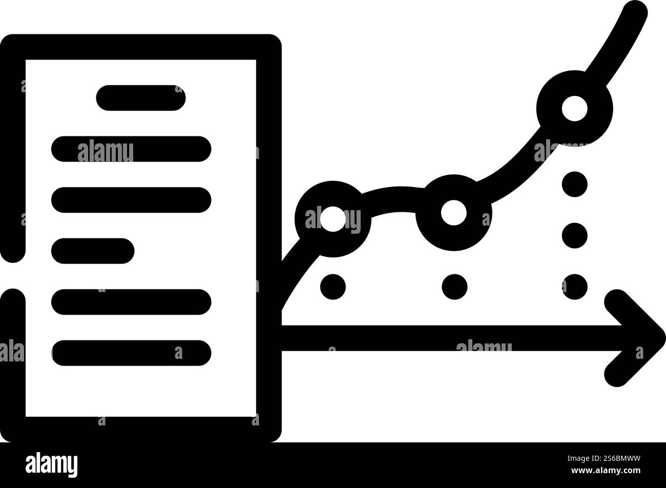 report analysis line icon vector. report analysis sign. isolated ...
