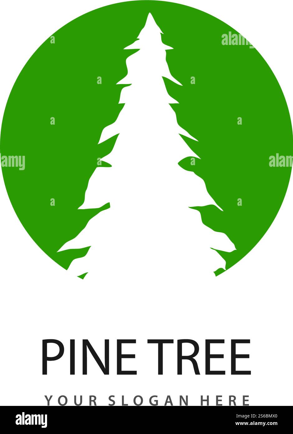 Pine tree ilustration logo vector design Stock Vector Image & Art - Alamy