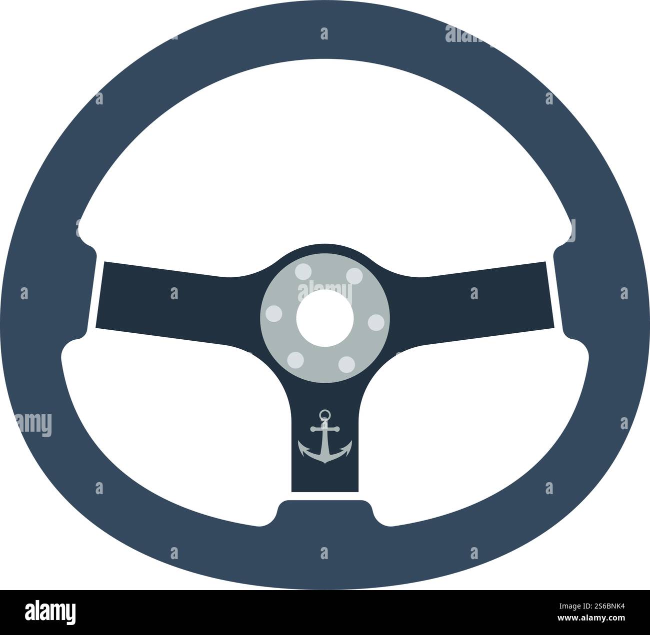 Icon Of Steering Wheel. Flat Color Design. Vector Illustration Stock ...