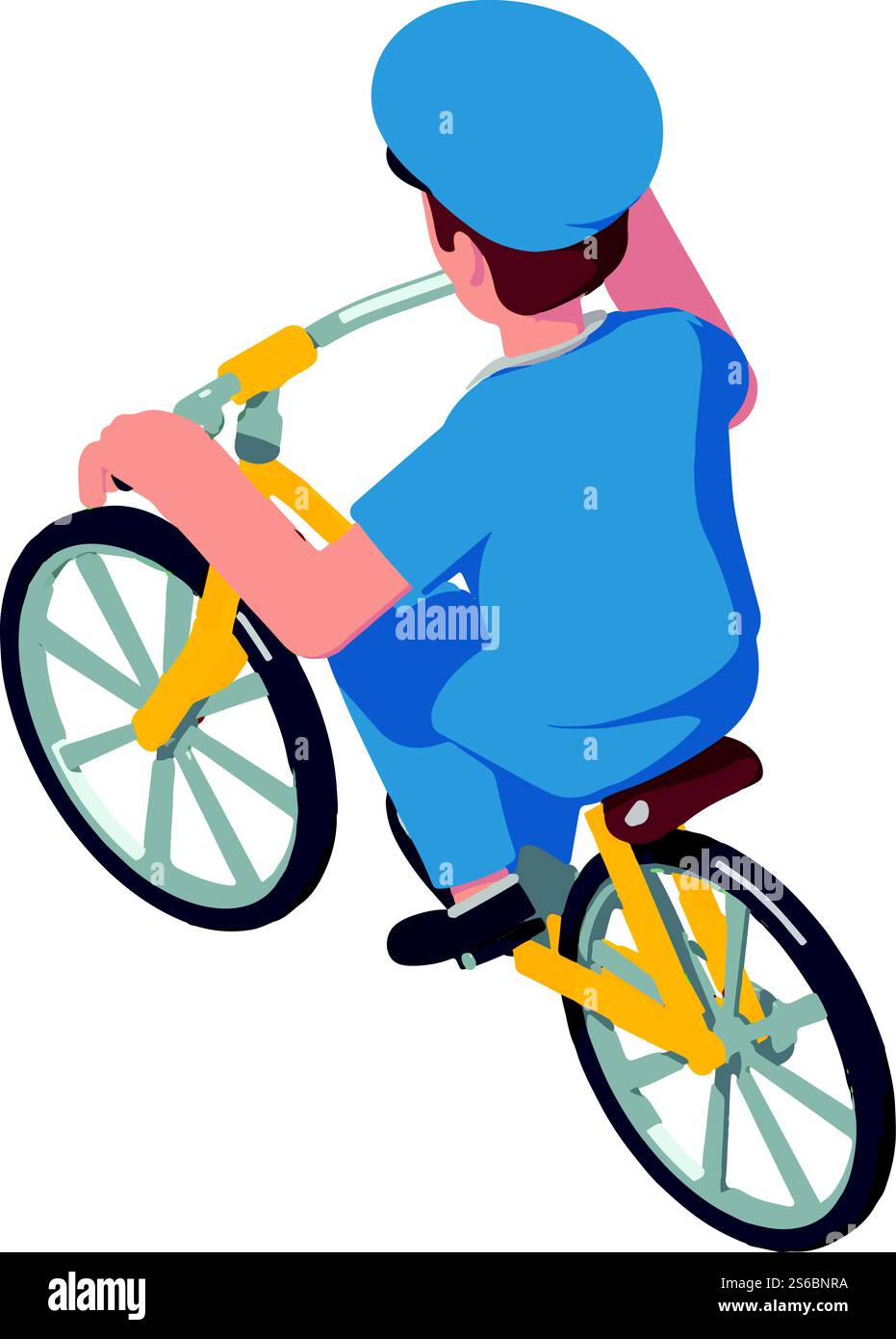 Newspaper delivery bike Stock Vector Images - Alamy