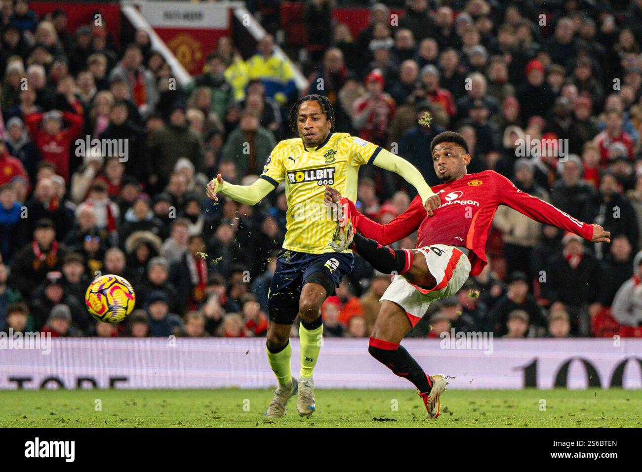Manchester, England, 16th Jan 2025 Amad Diallo of Manchester United