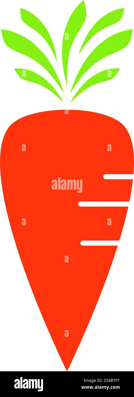 carrot ilustration logo vector template Stock Vector