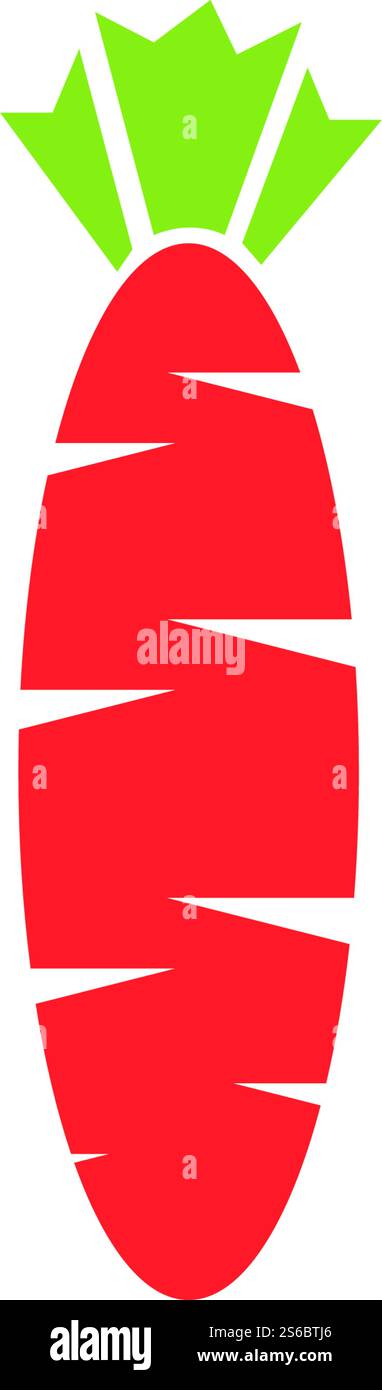 carrot ilustration logo vector template Stock Vector